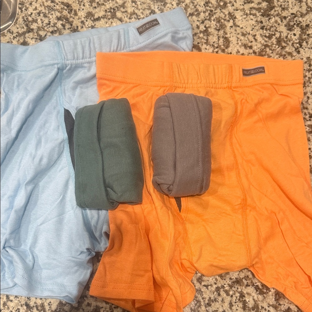 Fruit of the Loom Boxer Briefs - Light Blue, Orange, Gray, Olive